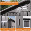 Remise de jardin durable en métal 4 x 9 pi avec toit incliné, 6 évents et 2 portes battantes pour un rangement extérieur polyvalent
