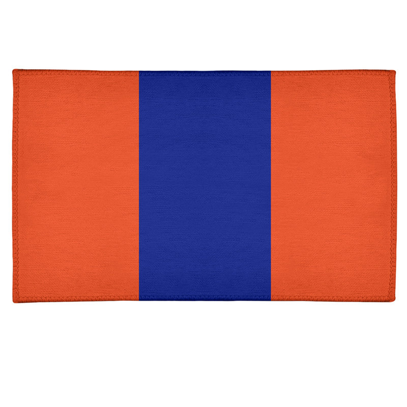 Tapis de zone en poly retour à rayures de football denver, Rectangle 5 pi x 7 pi