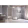 Unidoor Plus 54" W x 30.375" D x 72" H Frameless Pivot Rectangle Shower Enclosure with Fixed Panel