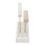 Présentoir à bijoux et barre à bracelets contemporain à 2 niveaux en marbre pour coiffeuse - Rangement moderne pour commode - 23 cm, blanc et beige
