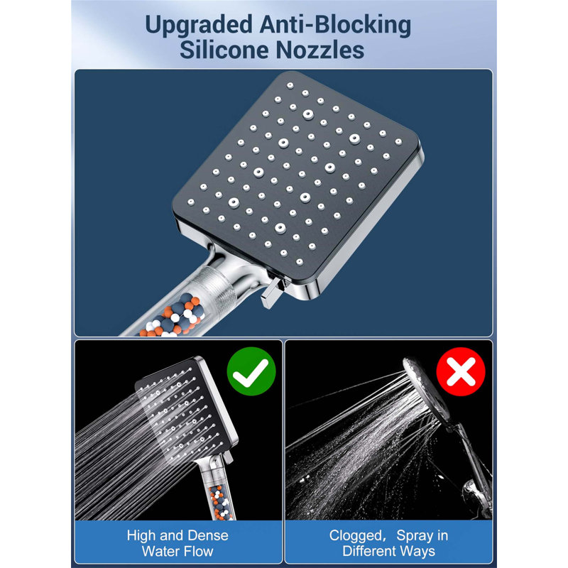 Rain and Massage/Jet Handheld Shower Head
