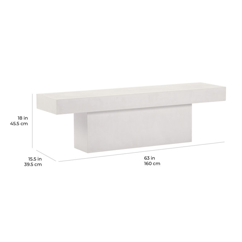 Perpetual Outdoor Bench, White