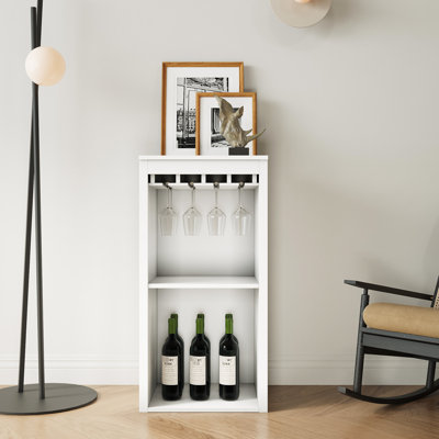 Bar à vin blanc avec tablettes pour une salle de travail modulaire - bureau et décorations