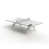 Blanc, bord gris orage