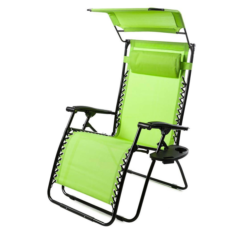 Chaise de luxe inclinable zéro gravité avec coussin Deluxe, Vert