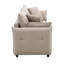 Canapé-lit 87,8 po Irina, tissu beige-1110006029