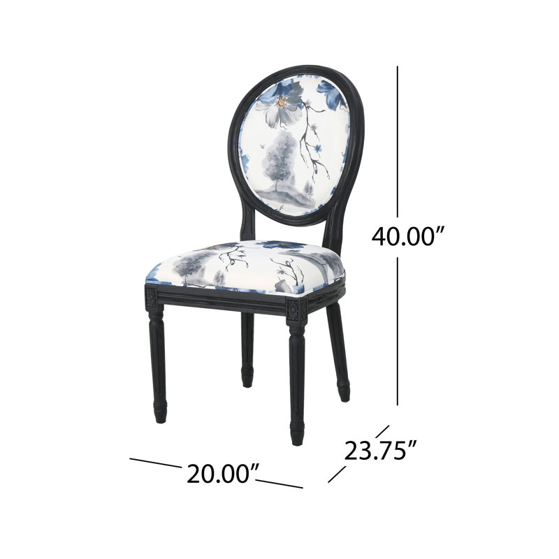 Chaise rembourrée Herma, Imprimé floral