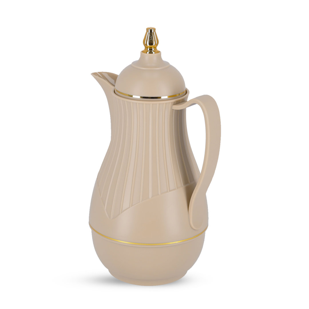 ROYALFORD Glass Vacuum Flask | Vacuum Insulated Tea Carafe 1000ML | Heat & Cold Retention, Thermal Insulated Airpot | Insulated jug Preserves Flavor &