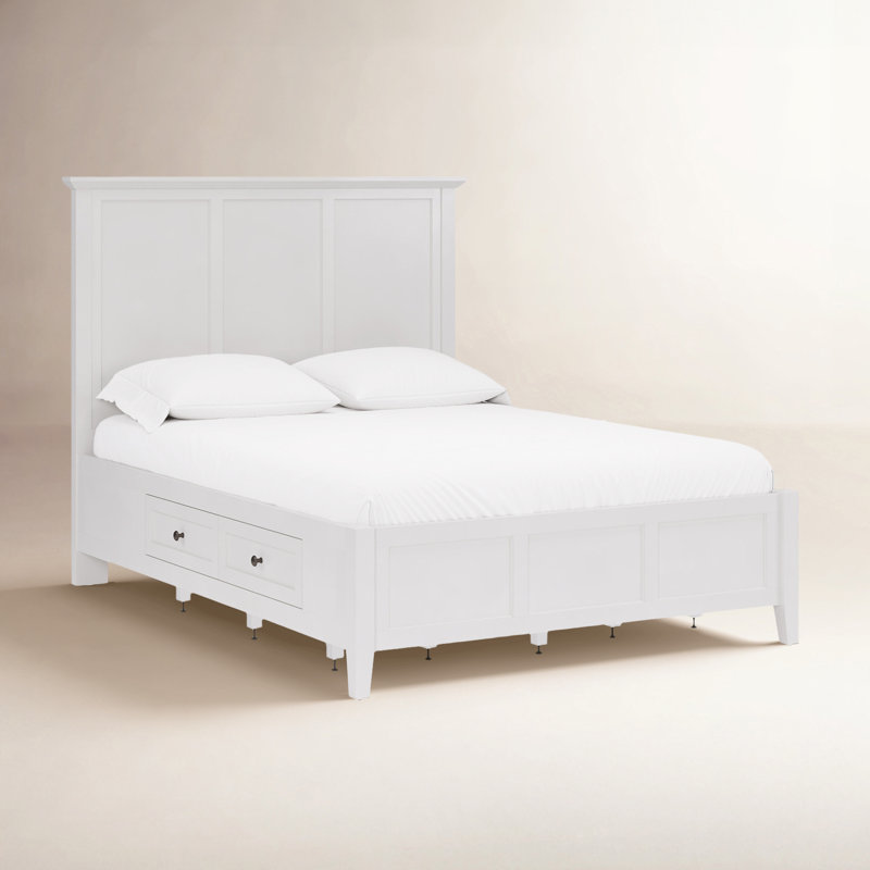 Lit plateforme avec rangement Renee, Reine, Blanc