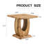 Table basse avec autocollants grain de bois et support doré, dimensions de 23,6 x 23,6 po, idéal pour le côté, 23,6 po de largeur, emplacement multifonctionnel