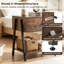 50cm W Metal Bedside Table