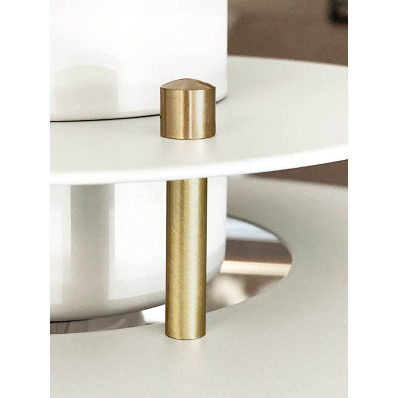 Primus 1 - Light Unique/Statement Pendant, White/Brass, 20cm H x 43cm W x 43cm D