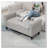 Button Tufted Upholstered Storage Ottoman Bench with Rolled Arms-1485905182