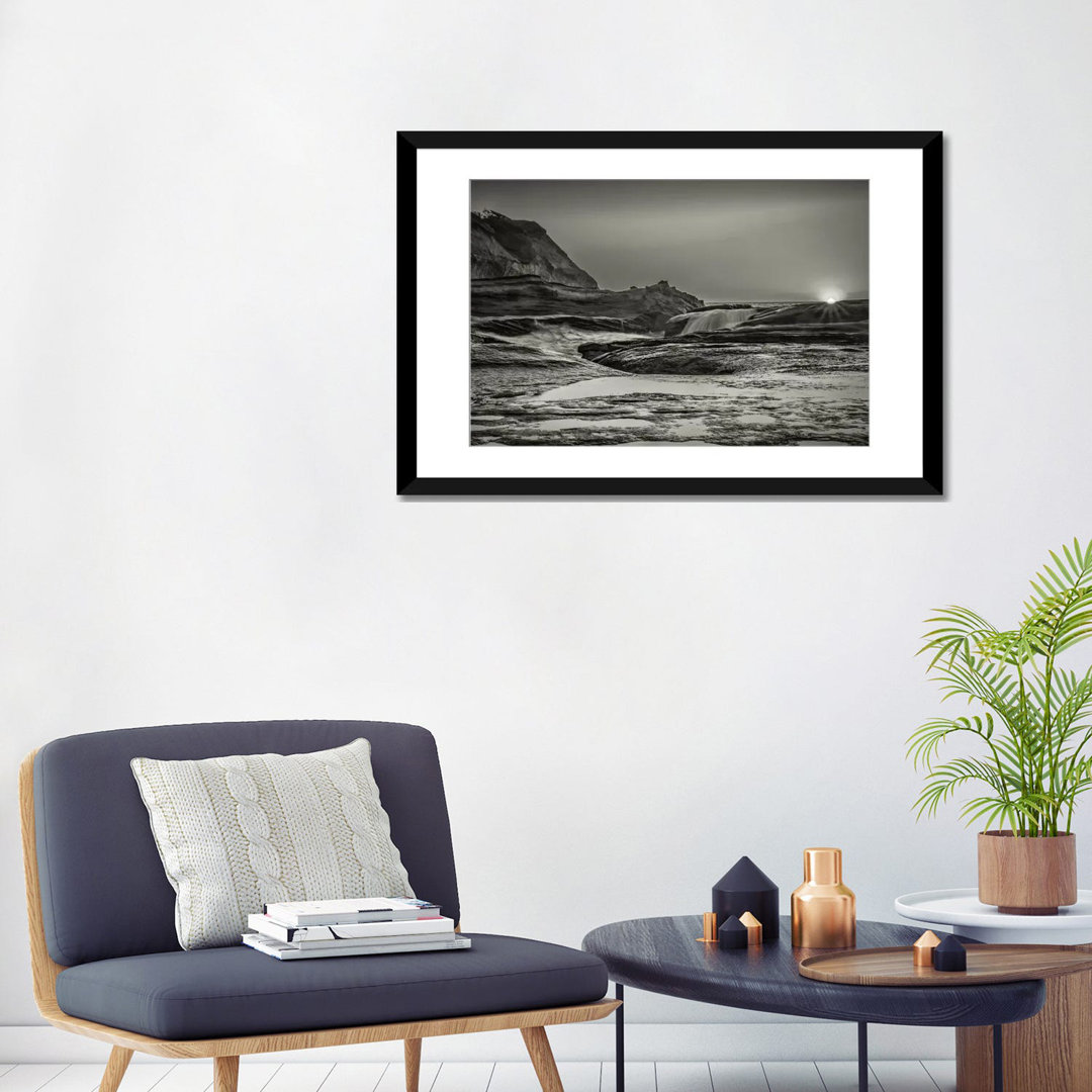 " Sundown Over The Ocean Rocks " by Don Schwartz East Urban Home Mat 
