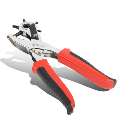 Poinçon rotatif en cuir, acier perforé à six clochettes creuses pour ceintures ou cuir