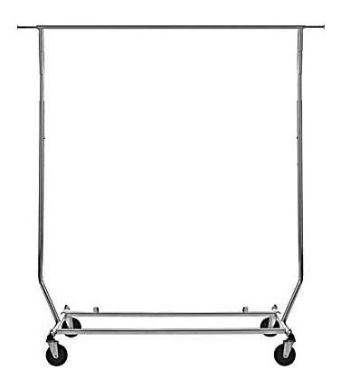 48'' Metal Rolling Industrial Pipe Clothing Rack