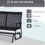 Banc de patio double en acier Shupe