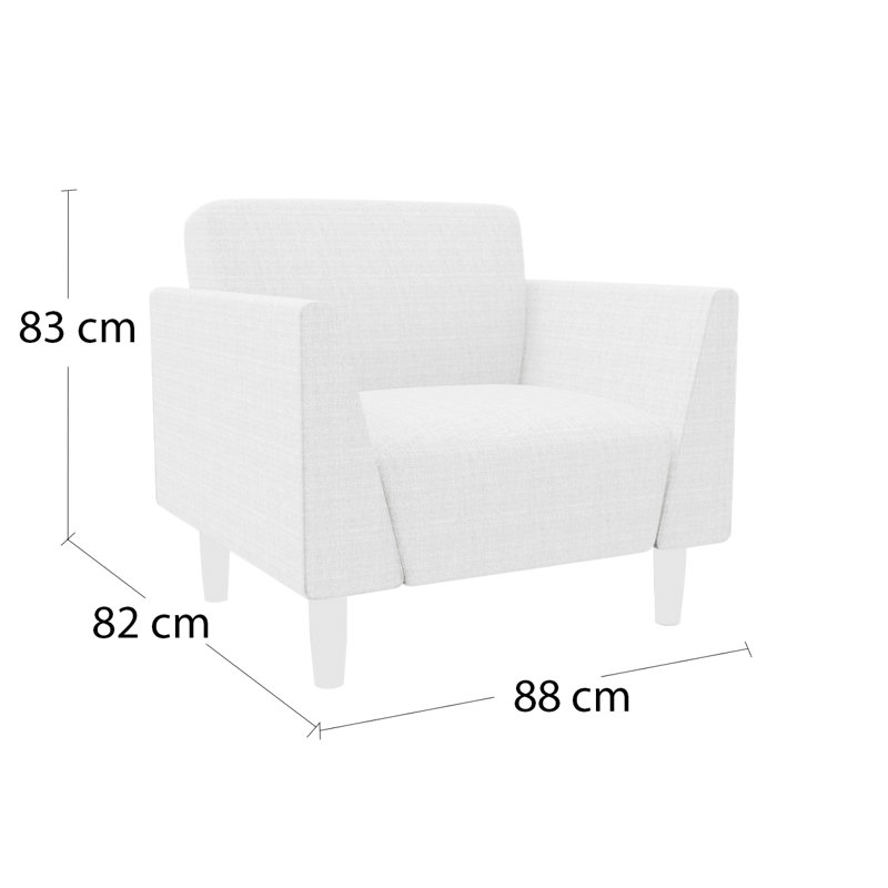 Callier 88cm Wide Armchair, Beige