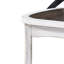 Chaises de salle à manger rustiques, 2 pièces, dossier en métal contrastant, chêne foncé antique, base en bois massif de conception latérale, blanc, matériau, fabrication