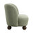 Modern Boule Alldredge With Curve Backrest Upholstered Lounge Chair With Wooden Ball Feet Comfy Chair For Living Room, Bedroom-1005889470