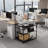 4-Tier 3D Printer Stand With Charing Station & Lockable Wheels