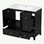 Meuble-lavabo moderne de 36 pouces avec chargement USB, deux portes et trois tiroirs avec meuble-lavabo, petit meuble-lavabo avec lavabo simple - robinets non inclus-640107546