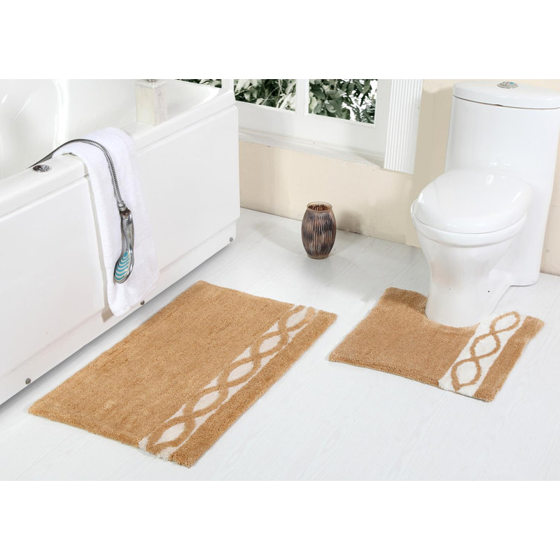Yair Non-Slip Bath Rug, Beige