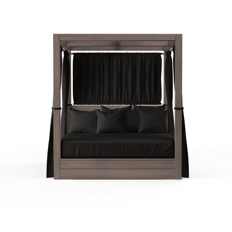 Laguna Resort King Daybed in Spectrum Carbon, No Welt, Spectrum Carbon Sunbrella®, Brown