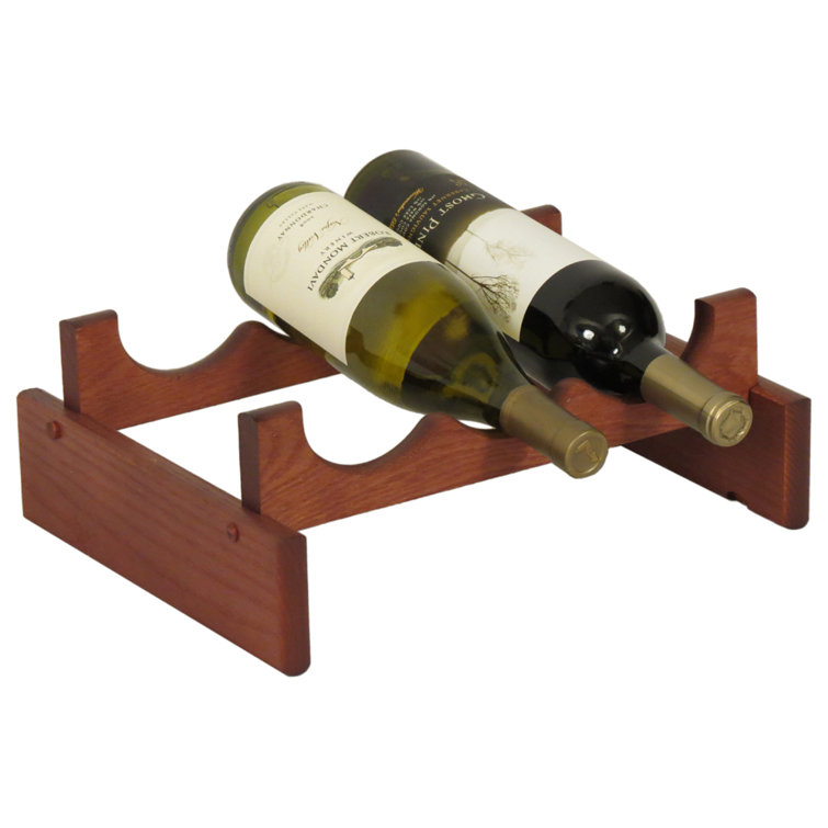 Geis 3 Bottle Solid Wood Tabletop Wine Bottle Rack