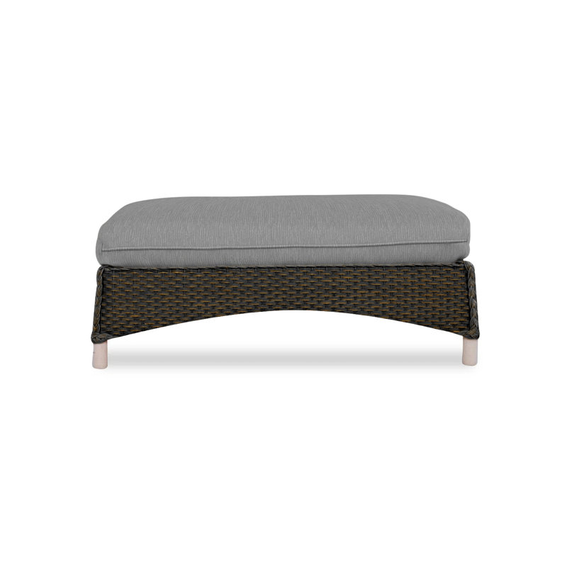 Mandalay Outdoor Ottoman, Decorline Navy, Mink