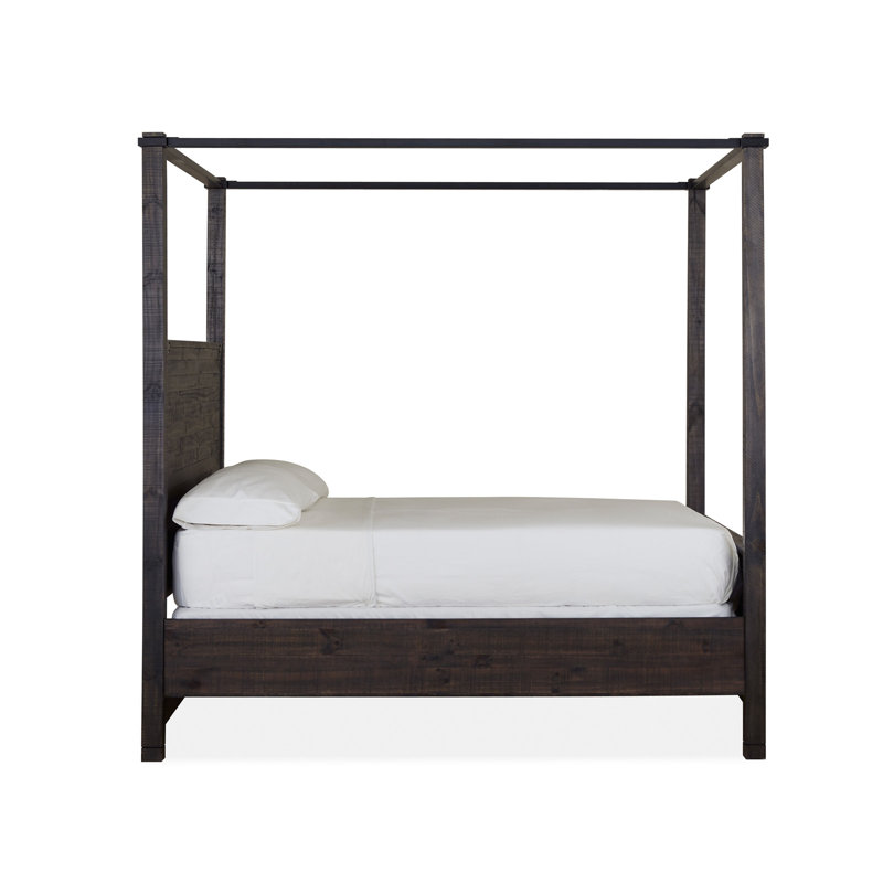 Mahika Solid Wood Canopy Bed, Queen