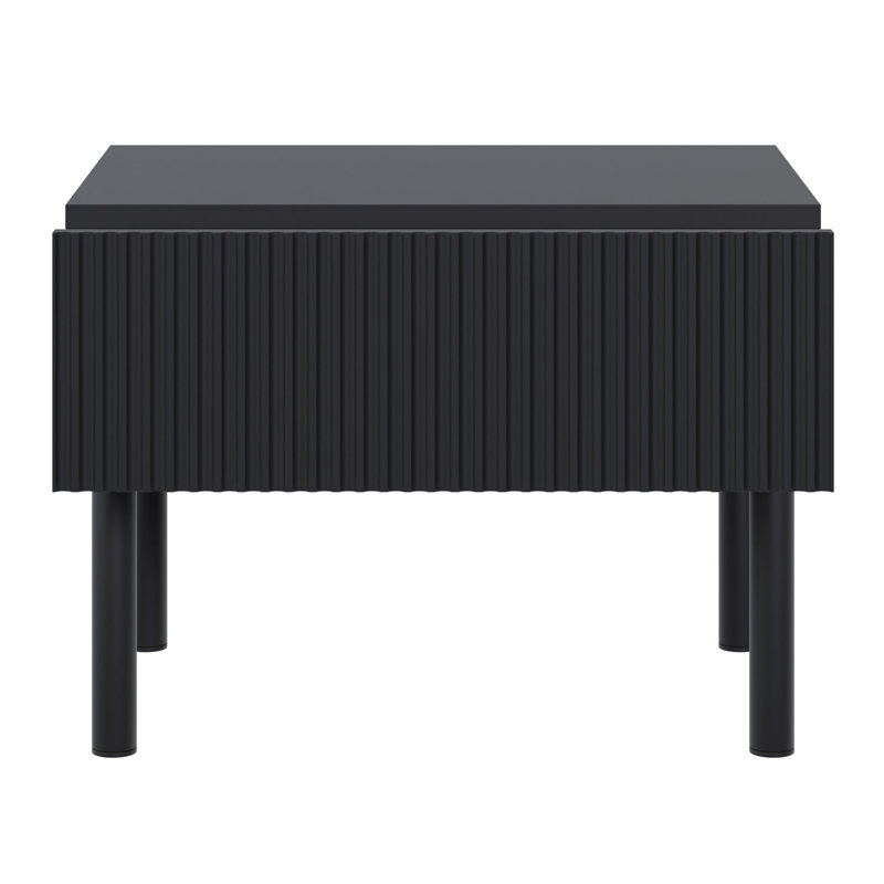 50 cm W Bedside Table, Black