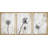 Blowing Dandelion On Wood Effect Background Artwork, Modern Rustic Farmhouse Wall Pictures, Framed Canvas Giclée Print 3 Pieces Wall Art" 16"x24"x3 pcs, 24"x36"x3 pcs-119385173-91259860