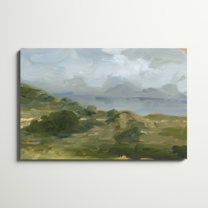 «Impasto Landscape IV» par Ethan Harper - peinture sur toile tendue, H 32 po x l 48 po