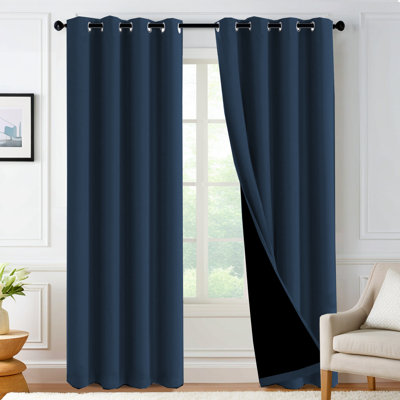 Rideaux 100% occultants pour la chambre à coucher Rideaux occultants et isolants pour rideaux noirs 1 pièce