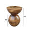 Natural Mango Wood Round Side Table