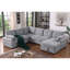 Canapé d'angle multi-fonctionnel en forme de L avec rangement et lit convertible-117067766