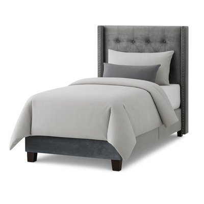 Holliston Tufted Upholstered Low Profile Standard Bed by Lark Manor