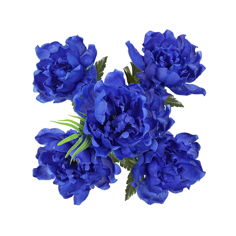 Buisson de pivoines artificielles, Bleu royal