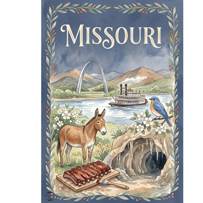 Missouri State Pride Garden Flag 12x18