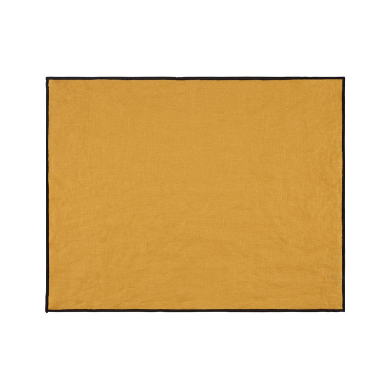 Carlina Linen Solid Colour Rectangle Placemat, Ochre