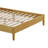 Solid Wooden Bed With  Upholstered Headboard