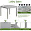 Ensemble de table de salle à manger en bois 5 pièces, ensemble de table de cuisine avec une table carrée et 4 chaises rembourrées