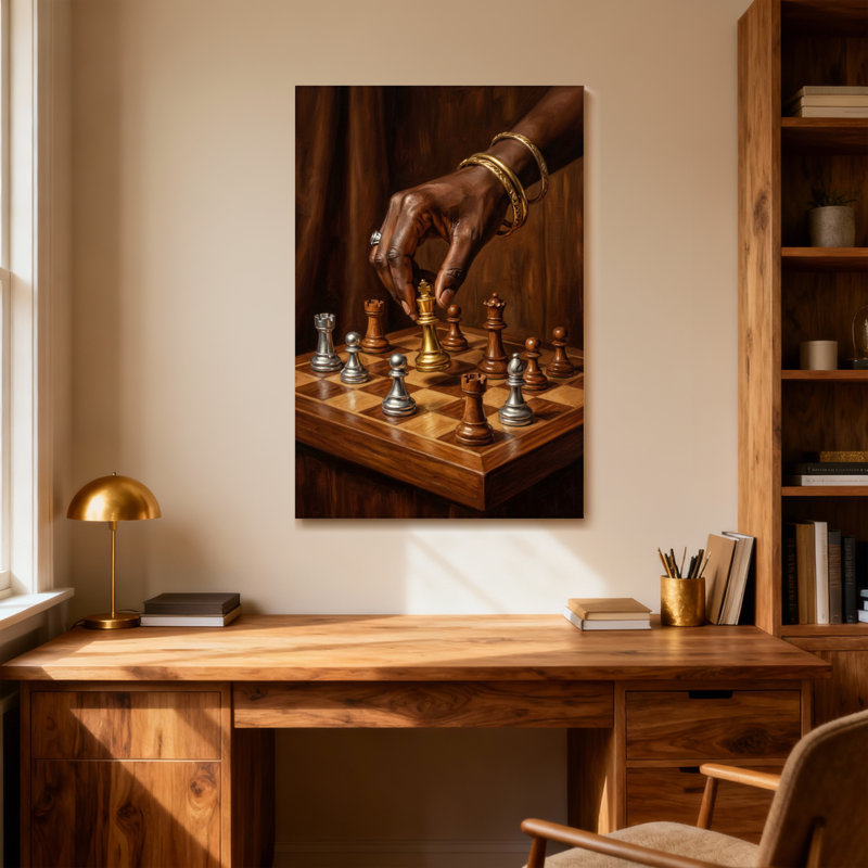Pièce de mouvement de jeu d'échecs à la main Fashion, H 20 po x l 30 po