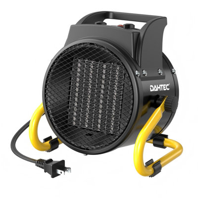Chaufferette électrique portative PTC 1500W avec protection contre la surchauffe et 3 modes de chaleur pour une utilisation intérieure-extérieure, patio, serre et atelier