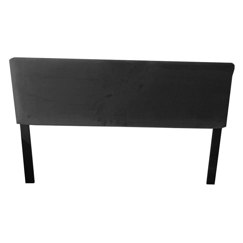 Taryiah Upholstered Headboard, Ebony Suede Fabric, Twin