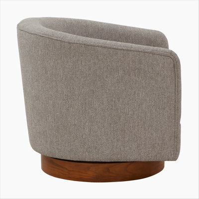 Chaise pivotante en tissu et bois
