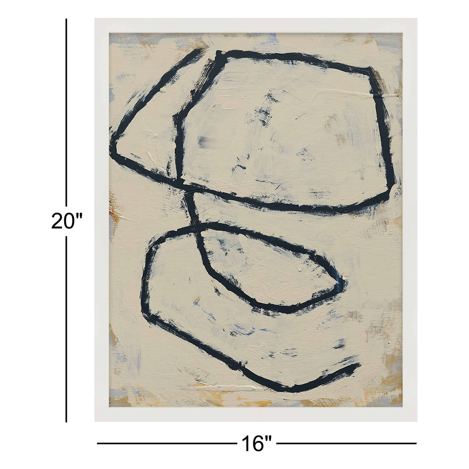 Twisted 4 by Jacques Pilon, 20" H x 16" W x 1.25" D, White Framed Paper