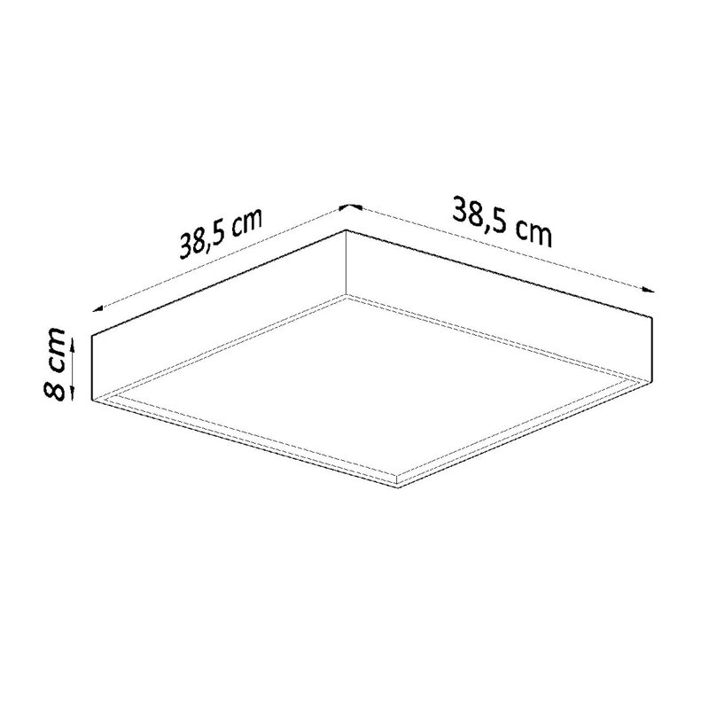 Adaysia Flush Mount, Gold, 8cm H x 38.5cm W x 38.5cm D