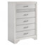 Ensemble de chambre avec grand lit 5 pièces Corbin White